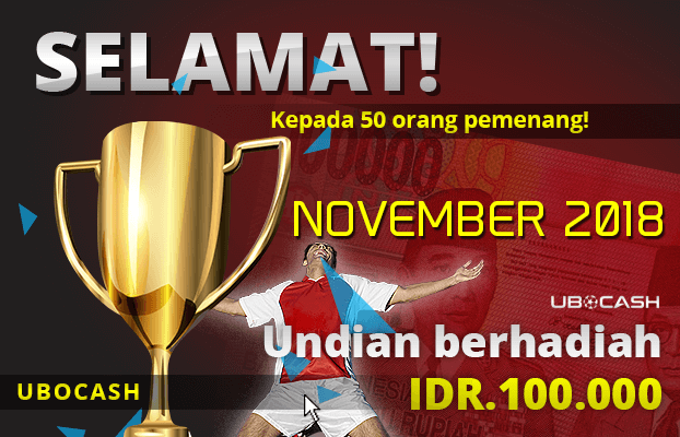 Undian Berhadiah IDR 100,000 Bulan November 2018